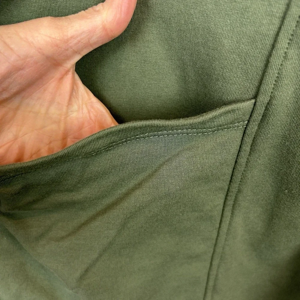 D & Co Jacket Womens 2X Green Full Zip Zip Cotton Active Casual Comfort Layer